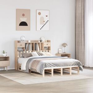 Bookcase Bed without Mattress 140x200 cm Solid Wood Pine Vidaxl Bookcase Bed without Mattress 140x200 cm Solid Wood Pine Vidaxl