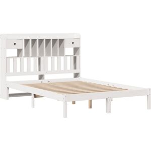 Bookcase Bed without Mattress White 140x190 cm Solid Wood Pine Vidaxl Bookcase Bed without Mattress White 140x190 cm Solid Wood Pine Vidaxl