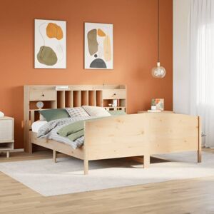 vidaXL Bookcase Bed with Storage - 180x200 cm Solid Pine Wood vidaXL Bookcase Bed with Storage - 180x200 cm Solid Pine Wood