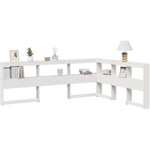 Bookcase Headboard L-Shaped White 140 cm Solid Wood Pine Vidaxl Bookcase Headboard L-Shaped White 140 cm Solid Wood Pine Vidaxl