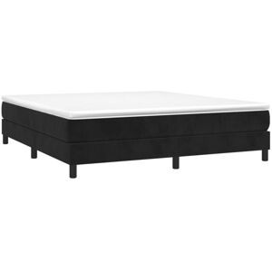 Box Spring Bed Frame Black Super King Velvet (UK/IE/FI/NO only) vidaXL Box Spring Bed Frame Black Super King Velvet (UK/IE/FI/NO only) vidaXL