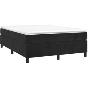 Box Spring Bed Frame Black Double Velvet (UK/IE/FI/NO only) vidaXL Box Spring Bed Frame Black Double Velvet (UK/IE/FI/NO only) vidaXL