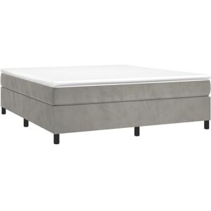 vidaXL Bed Frame Light Grey Super King Velvet - Bed Frame vidaXL Bed Frame Light Grey Super King Velvet - Bed Frame