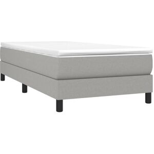 Box Spring Bed Frame Light Grey Single Fabric (UK/IE/FI/NO only) vidaXL Box Spring Bed Frame Light Grey Single Fabric (UK/IE/FI/NO only) vidaXL