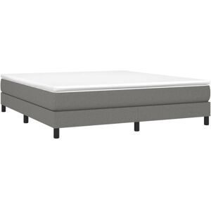 Box Spring Bed Frame Dark Grey Super King Fabric (UK/IE/FI/NO only) vidaXL Box Spring Bed Frame Dark Grey Super King Fabric (UK/IE/FI/NO only) vidaXL