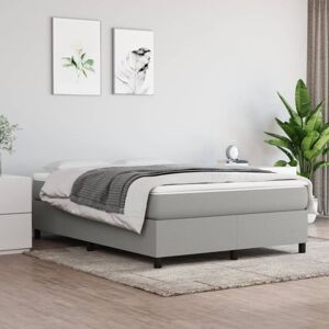 Box Spring Bed Frame Light Grey Double Fabric (UK/IE/FI/NO only) vidaXL Box Spring Bed Frame Light Grey Double Fabric (UK/IE/FI/NO only) vidaXL