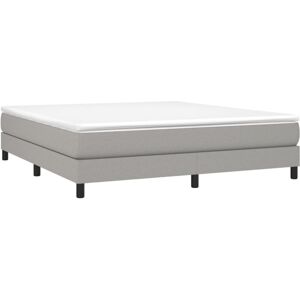 Box Spring Bed Frame Light Grey Super King Fabric (UK/IE/FI/NO only) vidaXL Box Spring Bed Frame Light Grey Super King Fabric (UK/IE/FI/NO only) vidaXL