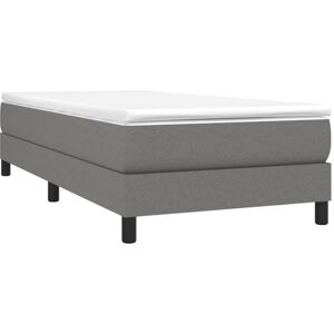 Box Spring Bed Frame Dark Grey Single Fabric (UK/IE/FI/NO only) vidaXL Box Spring Bed Frame Dark Grey Single Fabric (UK/IE/FI/NO only) vidaXL