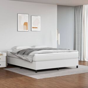 vidaXL Bed Frame White Super King Faux Leather vidaXL Bed Frame White Super King Faux Leather