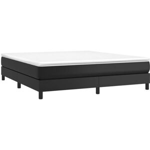 Box Spring Bed Frame Black Super King Faux Leather (UK/IE/FI/NO only) vidaXL Box Spring Bed Frame Black Super King Faux Leather (UK/IE/FI/NO only) vidaXL