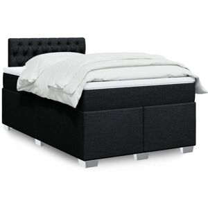 Box Spring Bed with Mattress Black 120x190 cm Fabric Vidaxl Box Spring Bed with Mattress Black 120x190 cm Fabric Vidaxl