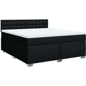 Vidaxl - Box Spring Bed with Mattress Black 180x200 cm Fabric Vidaxl - Box Spring Bed with Mattress Black 180x200 cm Fabric