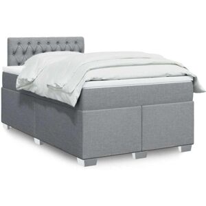 Box Spring Bed with Mattress Light Grey 120x190 cm Fabric Vidaxl Box Spring Bed with Mattress Light Grey 120x190 cm Fabric Vidaxl
