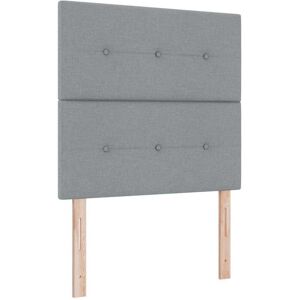 Vidaxl - Box Spring Bed with Mattress Light grey 100 x 200 cm Fabric Vidaxl - Box Spring Bed with Mattress Light grey 100 x 200 cm Fabric