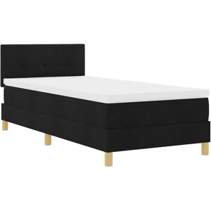 Box Spring Bed with Mattress Black 80 x 200 cm Fabric Vidaxl Box Spring Bed with Mattress Black 80 x 200 cm Fabric Vidaxl
