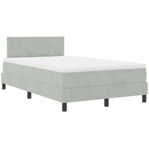 Vidaxl - Box Spring Bed with Mattress Light Grey 120 x 190 cm Fabric Vidaxl - Box Spring Bed with Mattress Light Grey 120 x 190 cm Fabric