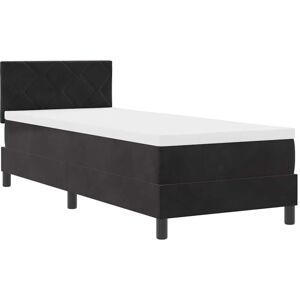 Box Spring Bed with Mattress Black 80 x 200 cm Fabric vidaXL Box Spring Bed with Mattress Black 80 x 200 cm Fabric vidaXL