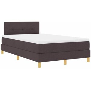 Vidaxl - Box Spring Bed with Mattress Dark brown 120 x 200 cm Fabric Vidaxl - Box Spring Bed with Mattress Dark brown 120 x 200 cm Fabric