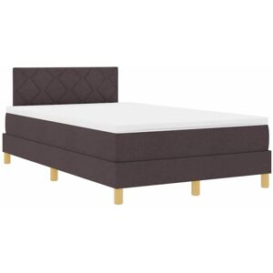 Vidaxl - Box Spring Bed with Mattress Dark brown 120 x 200 cm Fabric Vidaxl - Box Spring Bed with Mattress Dark brown 120 x 200 cm Fabric