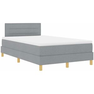 Vidaxl Gray Fabric Bed with LED, Model 120x190 Cm - Bed Vidaxl Gray Fabric Bed with LED, Model 120x190 Cm - Bed