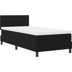 Box Spring Bed with Mattress Black 80 x 200 cm Fabric vidaXL Box Spring Bed with Mattress Black 80 x 200 cm Fabric vidaXL