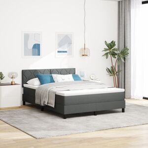 Vidaxl - Box Spring Bed with Mattress Dark grey 140 x 200 cm Fabric Vidaxl - Box Spring Bed with Mattress Dark grey 140 x 200 cm Fabric