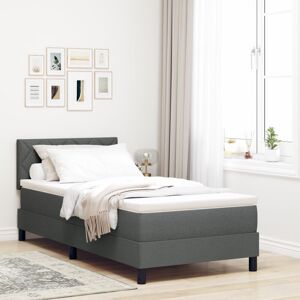 Vidaxl - Box Spring Bed with Mattress Dark grey 100 x 200 cm Fabric Vidaxl - Box Spring Bed with Mattress Dark grey 100 x 200 cm Fabric