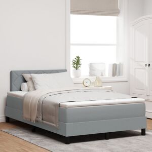 Vidaxl - Box Spring Bed with Mattress Light grey 120 x 190 cm Fabric Vidaxl - Box Spring Bed with Mattress Light grey 120 x 190 cm Fabric