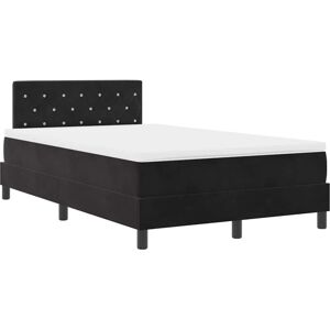Vidaxl - Box Spring Bed with Mattress Black 120 x 190 cm Velvet Vidaxl - Box Spring Bed with Mattress Black 120 x 190 cm Velvet
