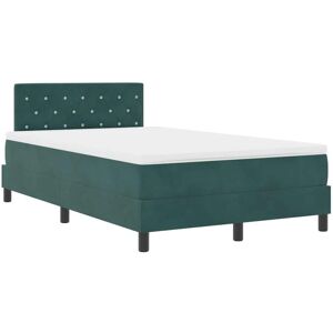 Vidaxl - Box Spring Bed with Mattress Dark green 120 x 190 cm Velvet Vidaxl - Box Spring Bed with Mattress Dark green 120 x 190 cm Velvet