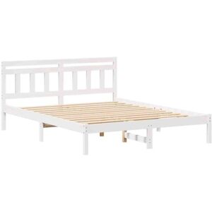 Bed Frame with Headboard White Pine wood Vidaxl Bed Frame with Headboard White Pine wood Vidaxl