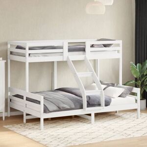 Vidaxl - Bunk Bed without Mattress 80x200/140x200 cm White Solid Wood Vidaxl - Bunk Bed without Mattress 80x200/140x200 cm White Solid Wood