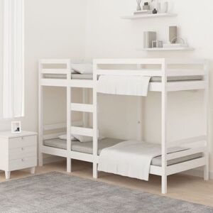 Bunk Bed without Mattress White 75x190 cm Small Single Solid Wood Pine Vidaxl Bunk Bed without Mattress White 75x190 cm Small Single Solid Wood Pine Vidaxl