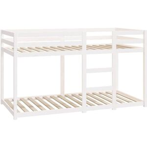 Bunk Bed without Mattress White 90x190 cm Single Solid Wood Pine Vidaxl Bunk Bed without Mattress White 90x190 cm Single Solid Wood Pine Vidaxl