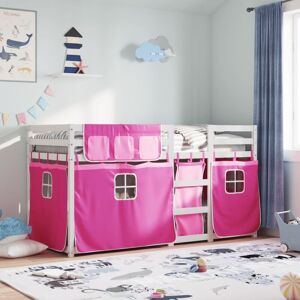 Bunk Bed without Mattress Pink 90x200 cm Solid Wood Pine Vidaxl Bunk Bed without Mattress Pink 90x200 cm Solid Wood Pine Vidaxl