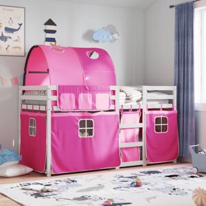 Bunk Bed without Mattress Pink 90x190 cm Single Solid Wood Pine Vidaxl Bunk Bed without Mattress Pink 90x190 cm Single Solid Wood Pine Vidaxl