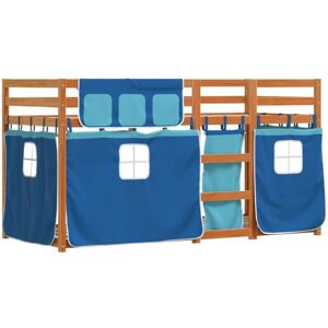 Vidaxl - Bunk Bed without Mattress Blue 75x190 cm Small Single Solid Wood Pine Vidaxl - Bunk Bed without Mattress Blue 75x190 cm Small Single Solid Wood Pine