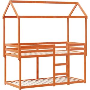 Bunk Bed without Mattress Wax Brown 80x200 cm Solid Wood Pine Vidaxl Bunk Bed without Mattress Wax Brown 80x200 cm Solid Wood Pine Vidaxl