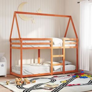 Bunk Bed without Mattress Wax Brown 80x200 cm Solid Wood Pine Vidaxl Bunk Bed without Mattress Wax Brown 80x200 cm Solid Wood Pine Vidaxl