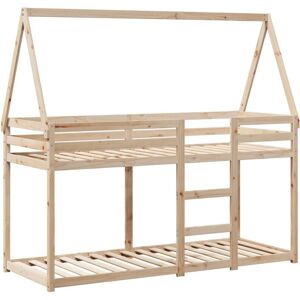 Bunk Bed without Mattress 75x190 cm Small Single Solid Wood Pine Vidaxl Bunk Bed without Mattress 75x190 cm Small Single Solid Wood Pine Vidaxl
