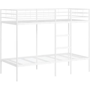 Bunk Bed without Mattress White 100x190 cm Steel vidaXL Bunk Bed without Mattress White 100x190 cm Steel vidaXL