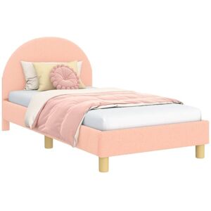 Children's Bed Frame with Headboard Pink 80 x 160 cm vidaXL Children's Bed Frame with Headboard Pink 80 x 160 cm vidaXL