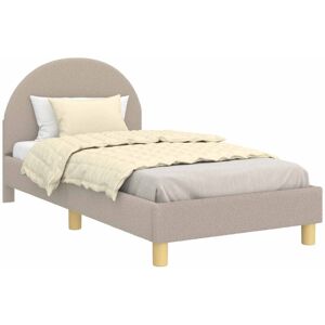 Children's Bed Frame with Headboard Light Grey 80 x 160 cm vidaXL Children's Bed Frame with Headboard Light Grey 80 x 160 cm vidaXL