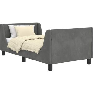 Children's Bed Frame with Headboard Dark Grey 80 x 160 cm vidaXL Children's Bed Frame with Headboard Dark Grey 80 x 160 cm vidaXL