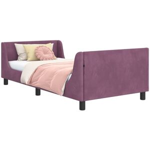 Children's Bed Frame with Headboard Purple 80 x 200 cm Velvet vidaXL Children's Bed Frame with Headboard Purple 80 x 200 cm Velvet vidaXL