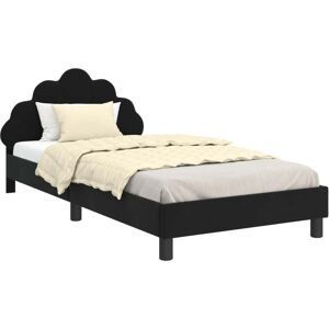 Children's Bed Frame with Headboard Black 90 x 190 cm Velvet vidaXL Children's Bed Frame with Headboard Black 90 x 190 cm Velvet vidaXL