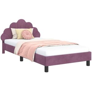 Children's Bed Frame with Headboard Purple 80 x 200 cm Velvet vidaXL Children's Bed Frame with Headboard Purple 80 x 200 cm Velvet vidaXL