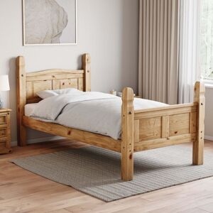 Home Discount - Corona Solid Pine Wood Bed Frame, High Foot End, 3ft Single, 190 x 90 cm Home Discount - Corona Solid Pine Wood Bed Frame, High Foot End, 3ft Single, 190 x 90 cm