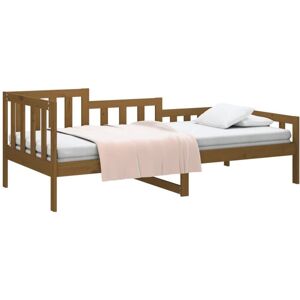 Day Bed without Mattress Honey Brown 90x190 cm Single Solid Wood Pine vidaXL Day Bed without Mattress Honey Brown 90x190 cm Single Solid Wood Pine vidaXL