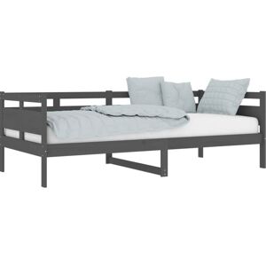 Day Bed without Mattress Grey Solid Wood Pine 90x200 cm Vidaxl Day Bed without Mattress Grey Solid Wood Pine 90x200 cm Vidaxl